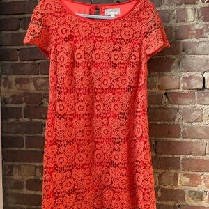 Anthropologie Moulinette Souers Silk & Crochet dress